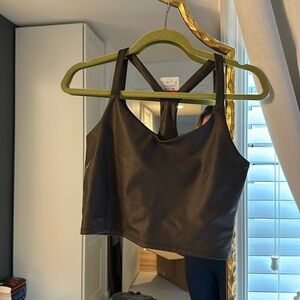 Olive Abercrombie racer back workout tank